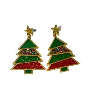 Festive Christmas Tree Earrings